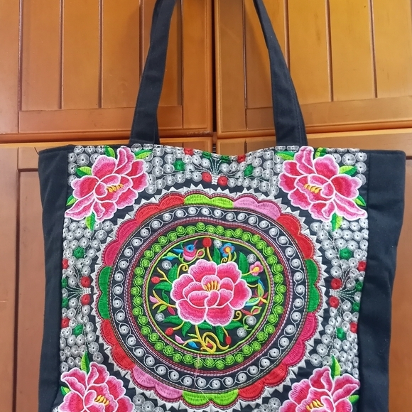 Mexican Motif Multi-Purpose Tote Bag ~ Free Shipping ☆ NWOT - Picture 1 of 8